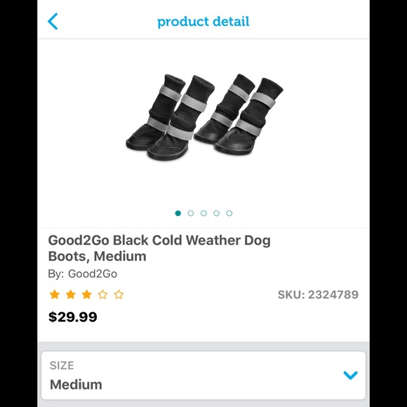 Good2Go Black All Weather Dog Boots - Medium - NWT - Picture 5 of 6